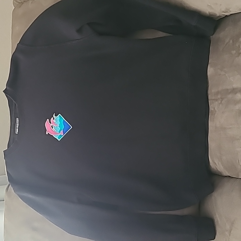 Pink Dolphin Black Crewneck Sweater